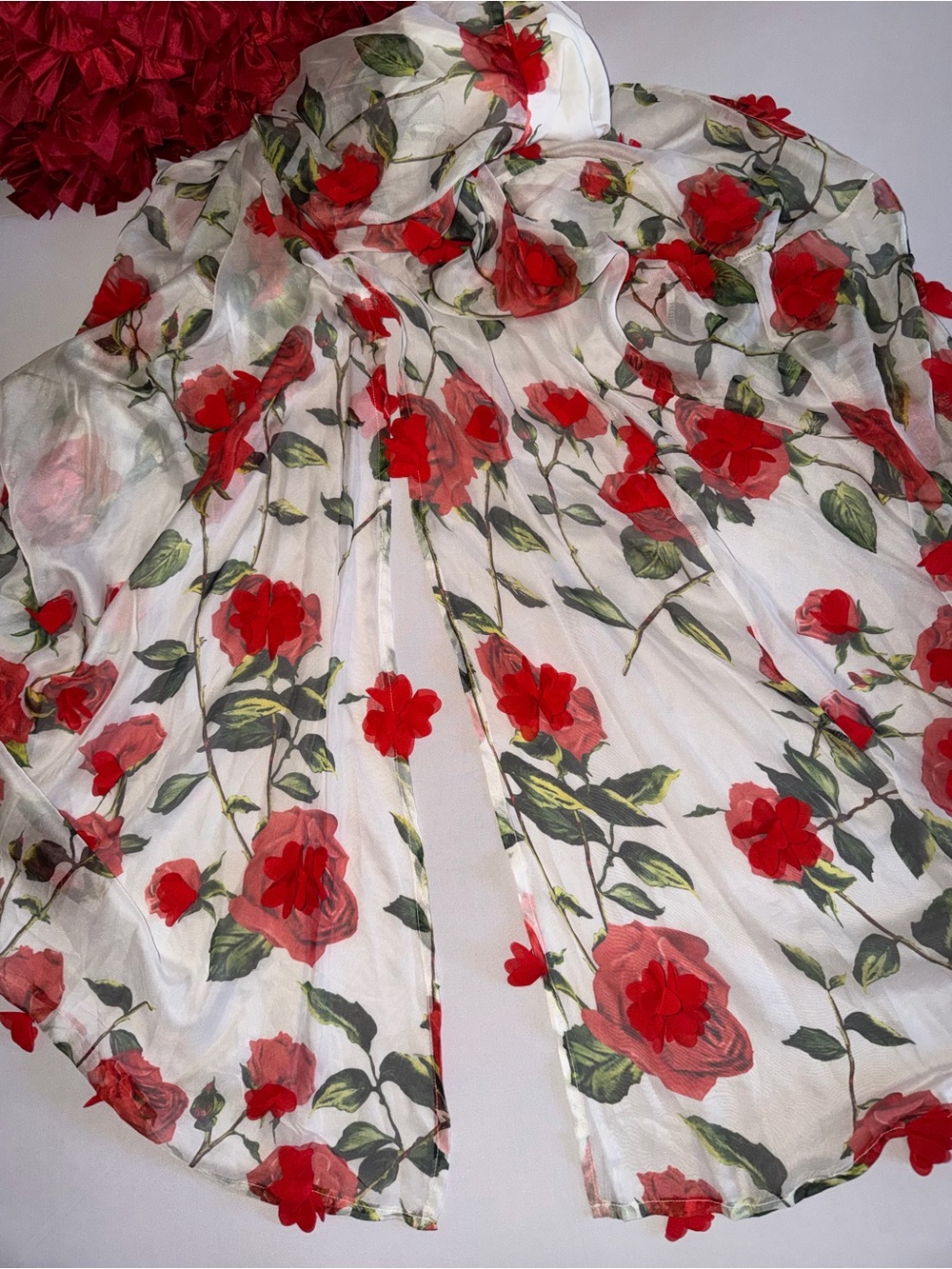🌹 New with Tags AKIRA White Sheer Maxi Skirt – Size Large - Picture 6 of 11